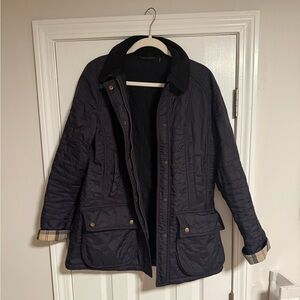 Navy Barbour Beadnell Polarquilt Jacket